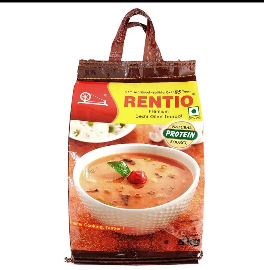 Rentio Premium Deshi Oiled Tur / Arhar Dal 5 kg