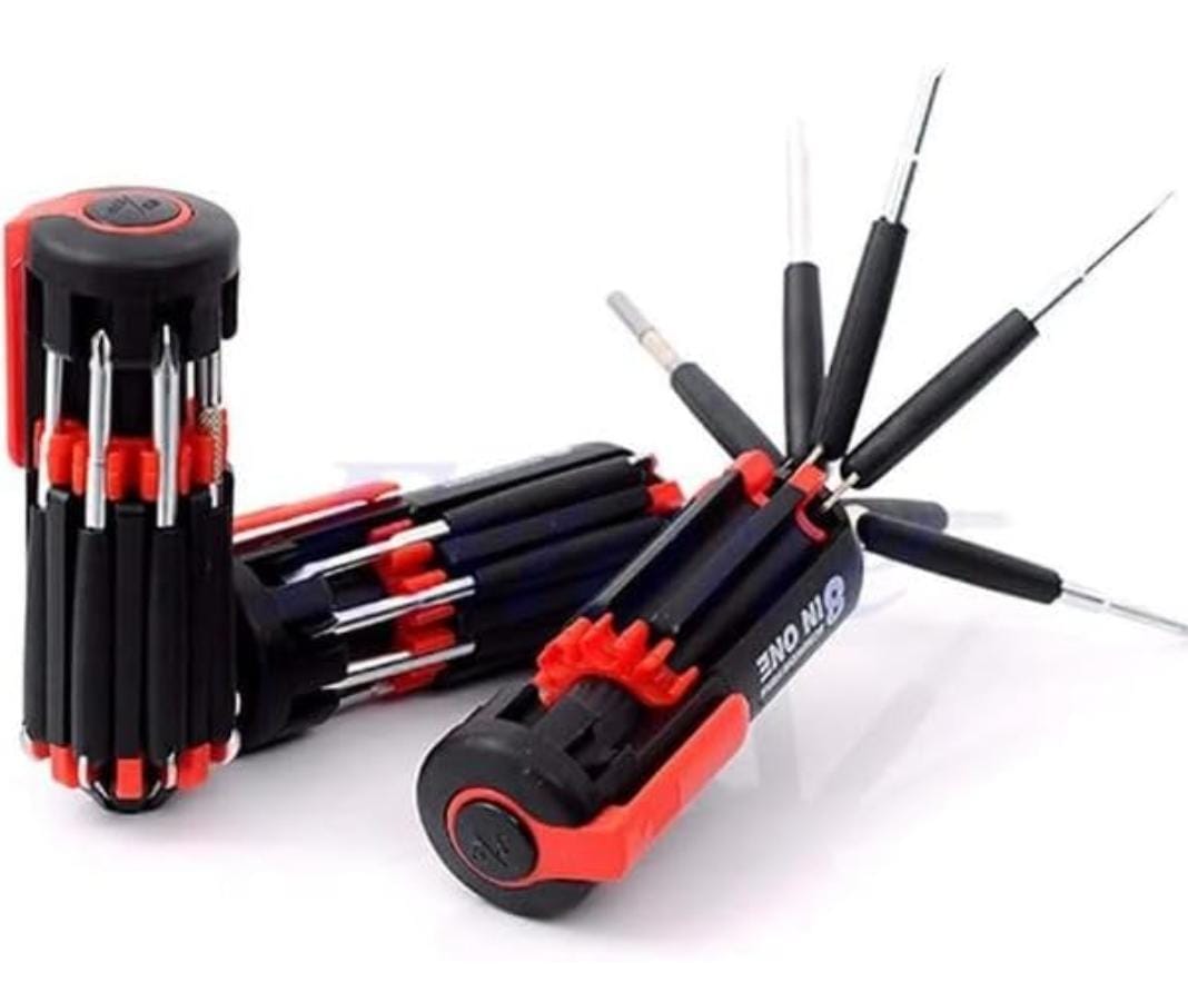 8 in 1 Multi Screwdriver with 6 LED/Torch Set