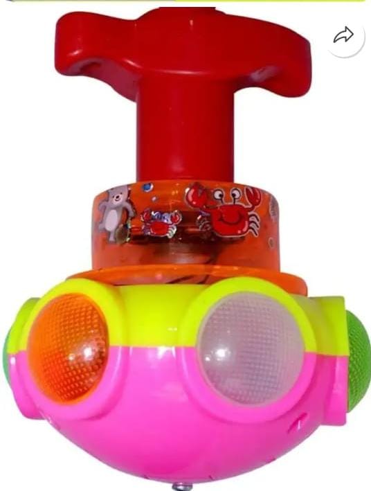 3 Jokers Top Spin Push Launcher Lattu with LED