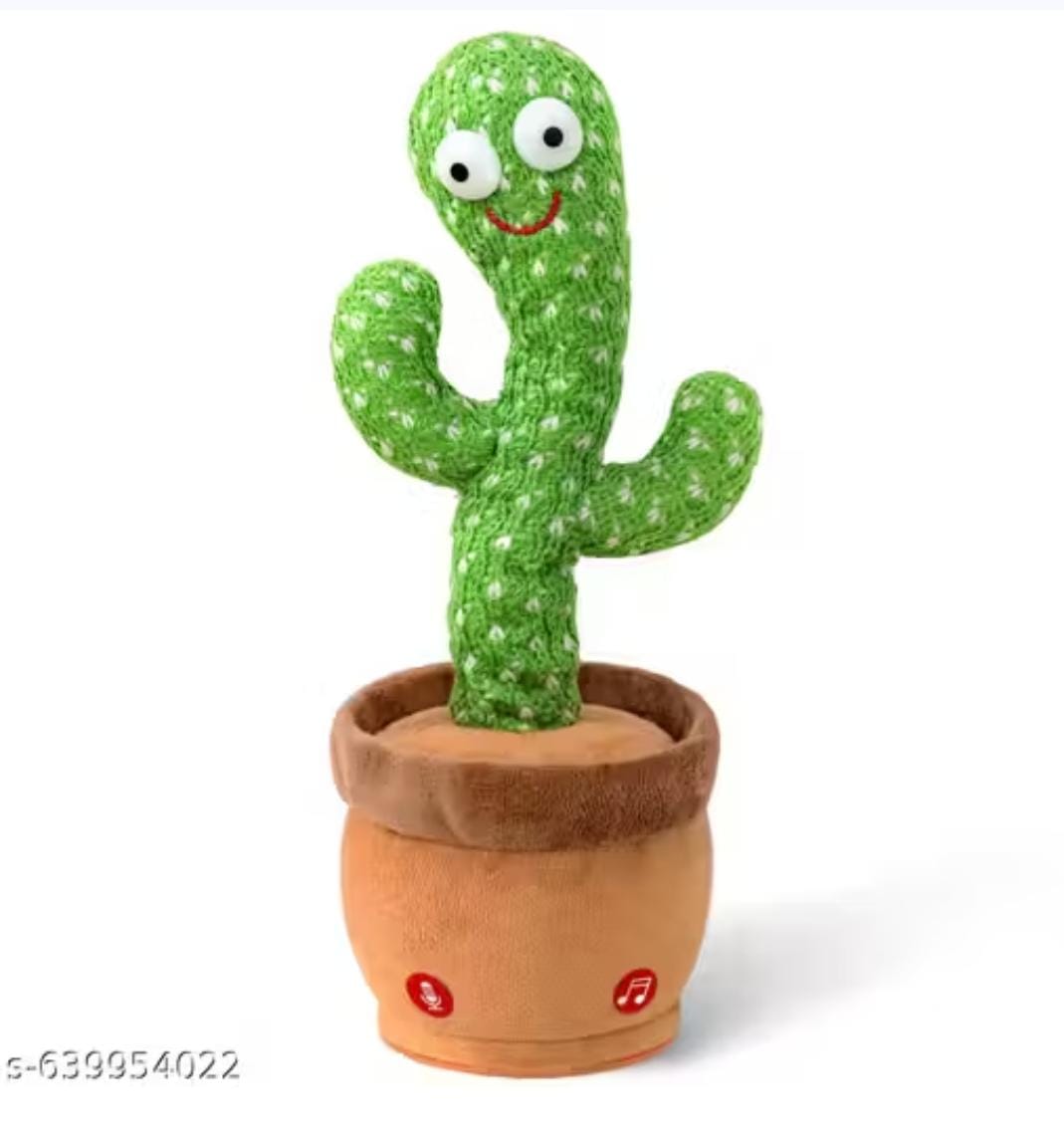 Dancing Cactus Toy for Kids  Talking Singing Children Baby Plush Electronic Toys Voice Recording Repeats What You Say LED Lights