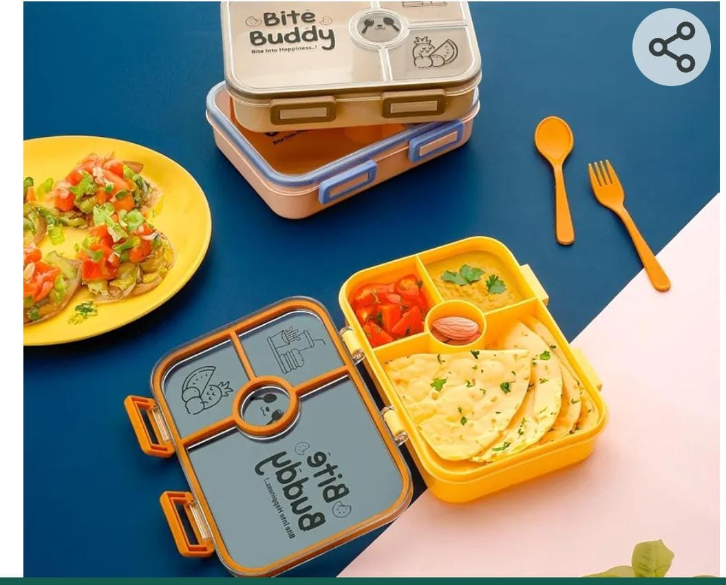 KITNET Bite Buddy Lunch Box with 4 Compartments