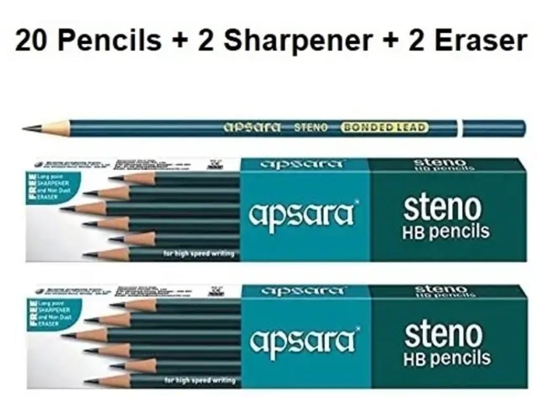 Apsara Steno (Pack of 20) Pencil (Set of 2, Black)