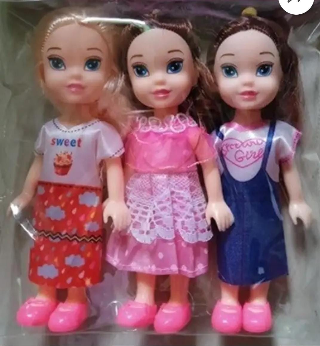 Princess Dolls Long Hair Girls/Kids | 3 Sisters | Pack of 3 )