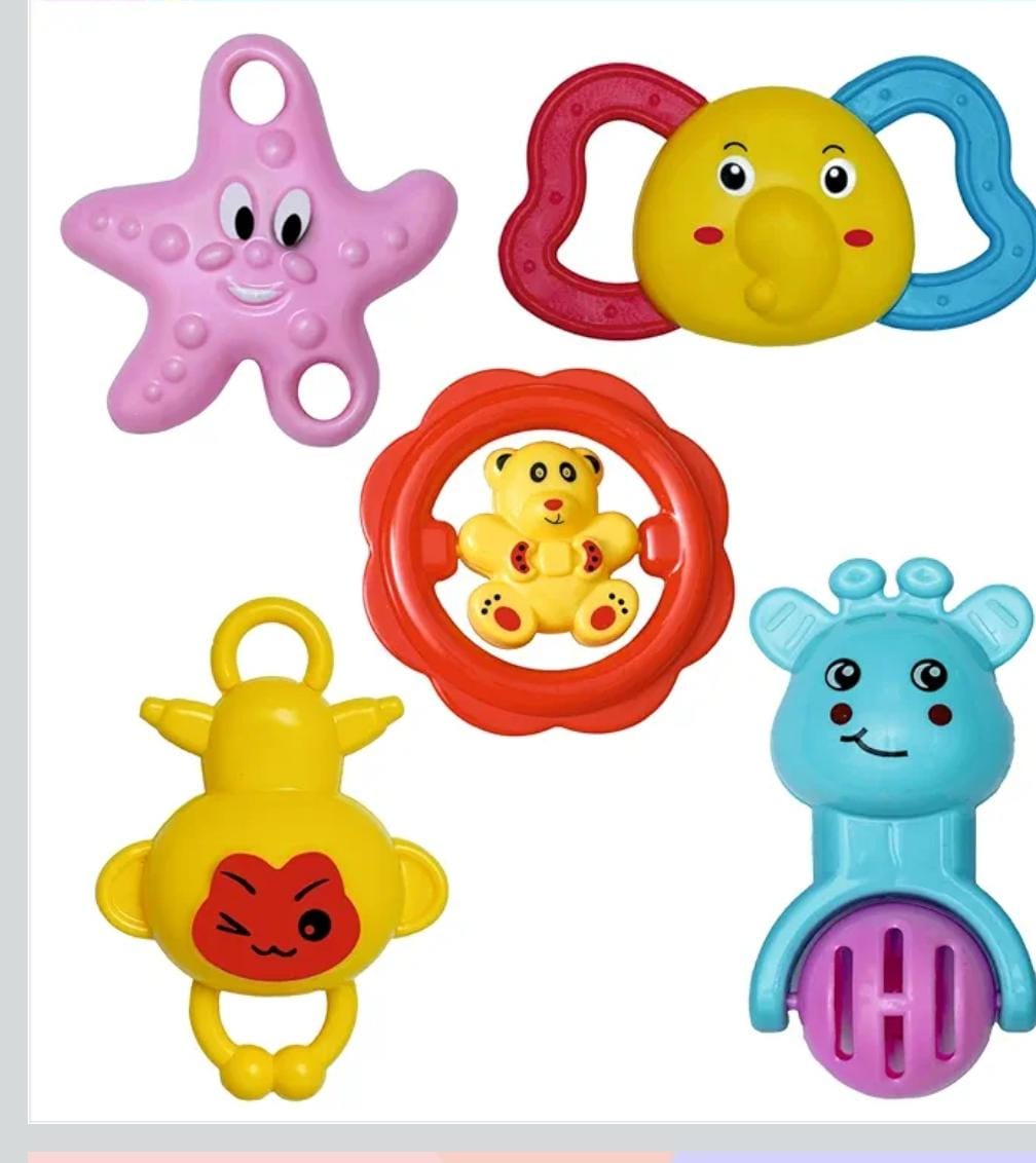6 Pcs Baby Rattle Set for Infants 0-12 Months