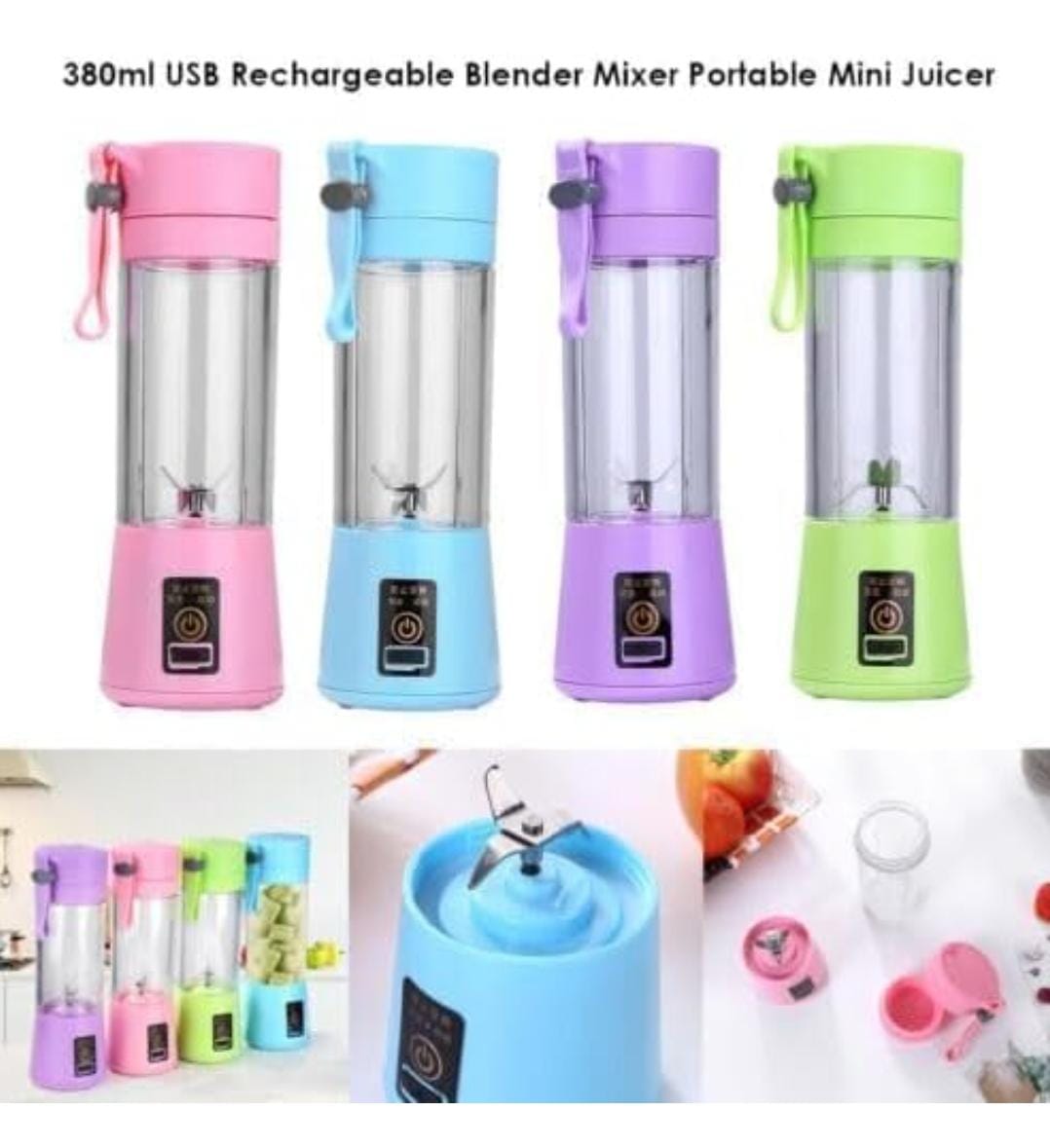 Portable Juicer Mixer Blender For Smoothies & Juices,