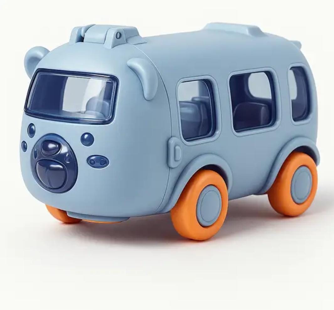 Bus Water Bottle For Kids With Strap, Sipper, & Straw