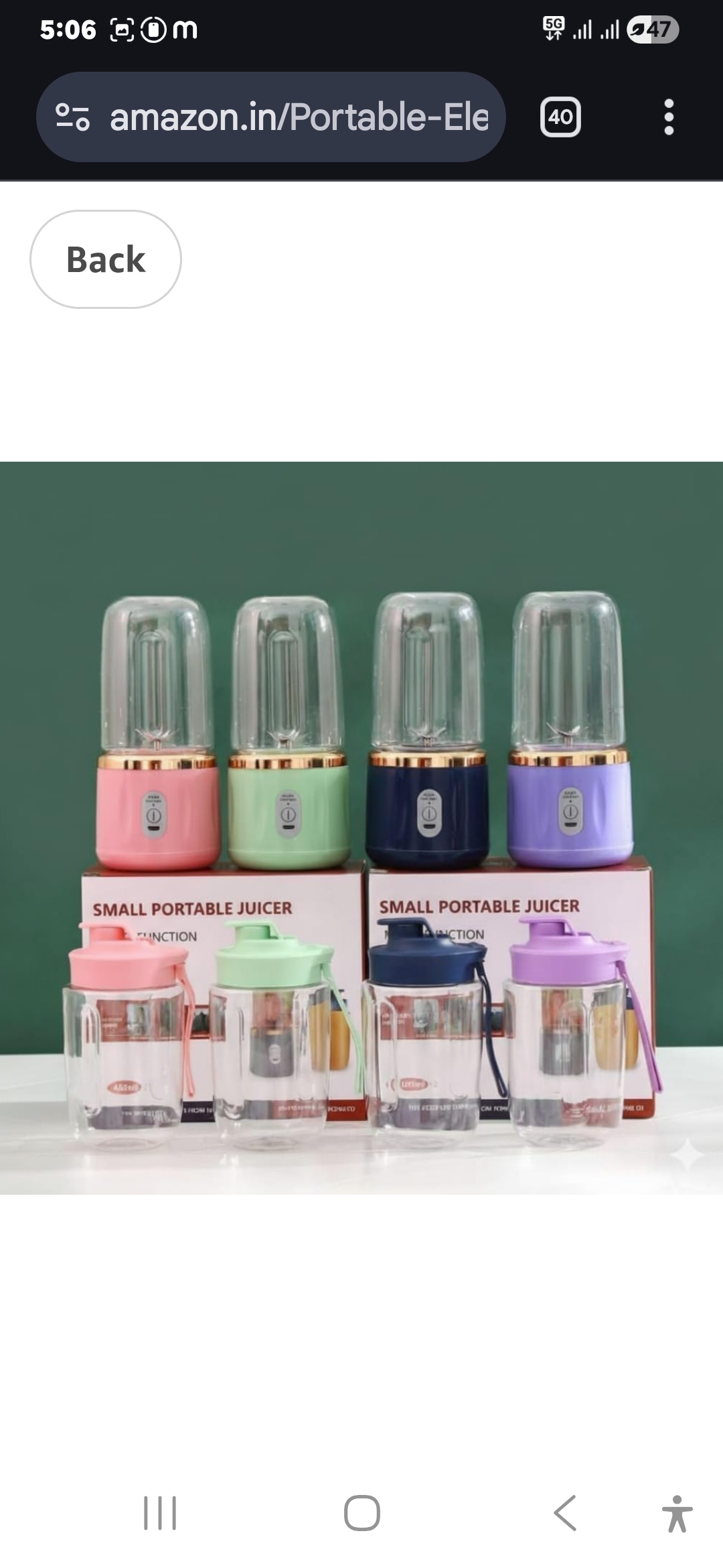 Portable Electric Blender | USB Rechargeable Smoothie Maker