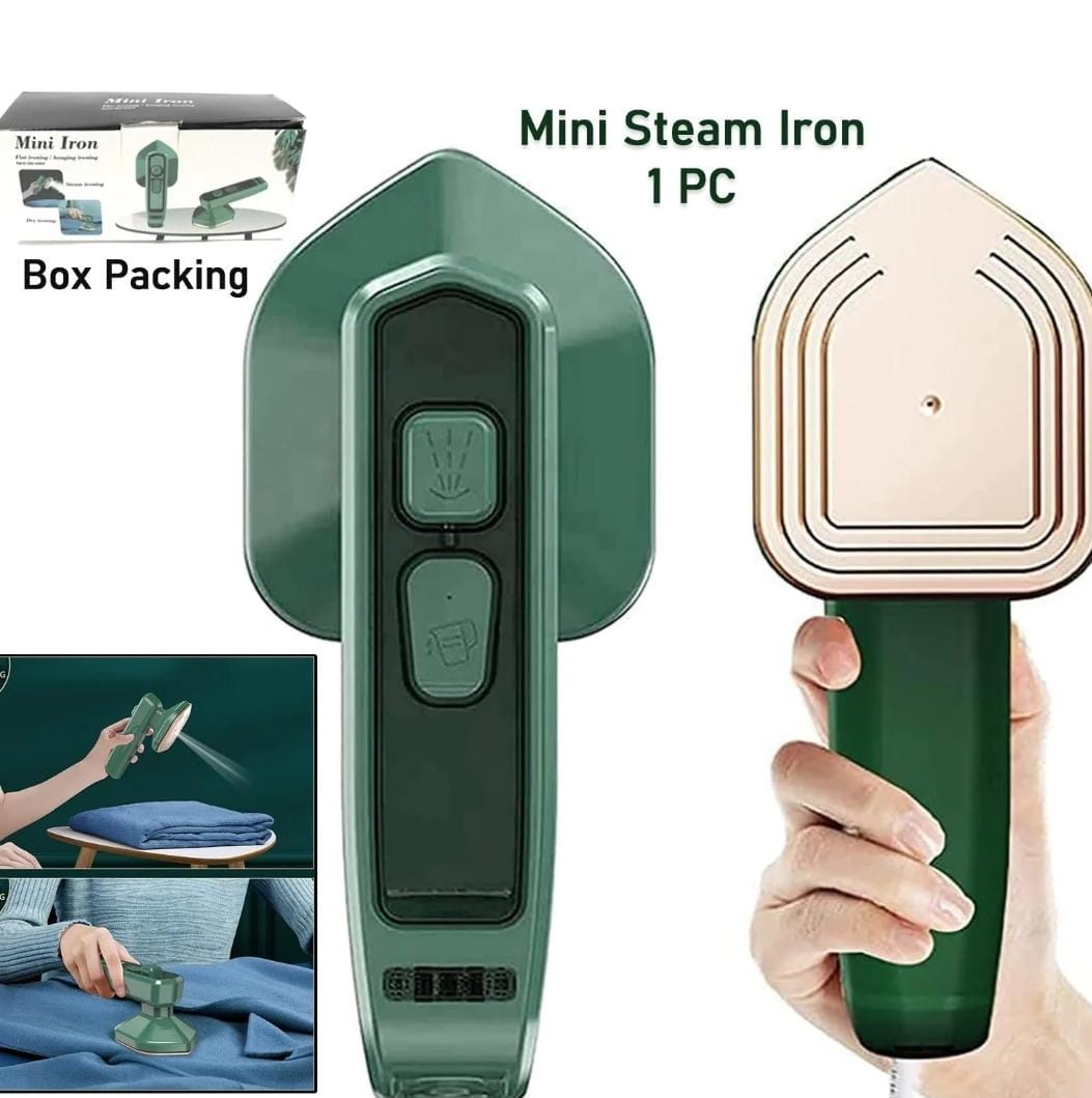 Mini Steamer & Iron: 2-in-1 Portable Travel Friendly