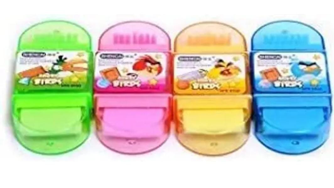 Cartoon Design 3-in-1Eraser, Sharpener and Brush