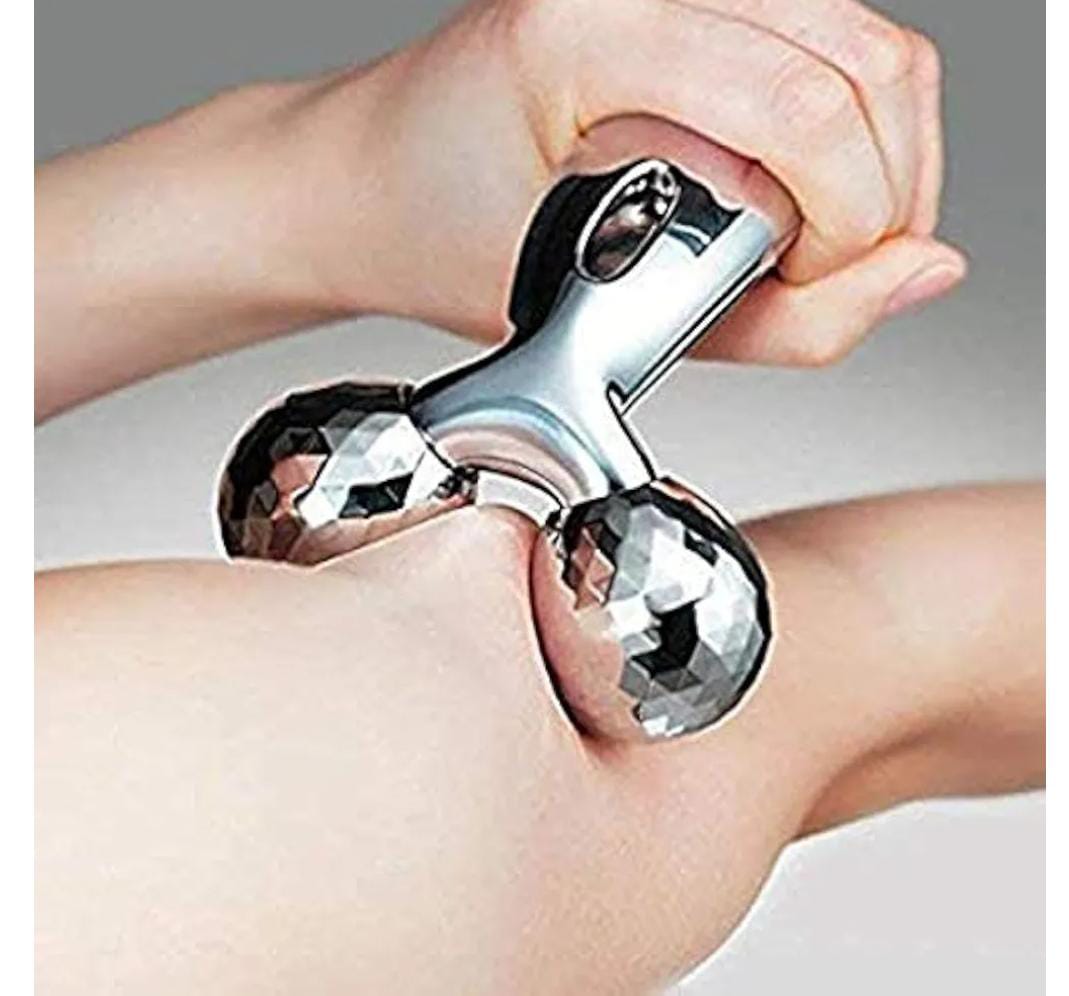 multy 3d Massager Roller 360 Rotate Silver Thin Face Full Body