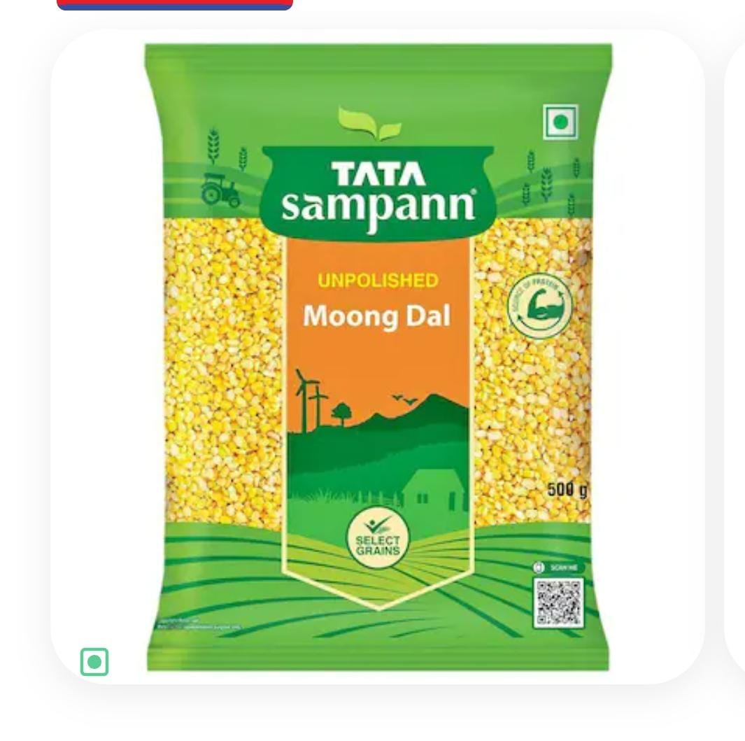 Tata Sampann Unpolished Moong Dal 500 g