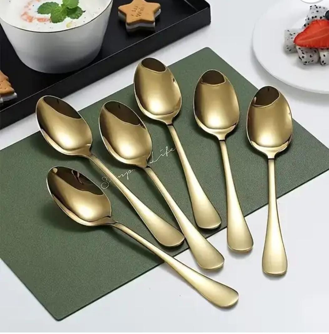 Gold Table Spoon Set (Pack of 6)