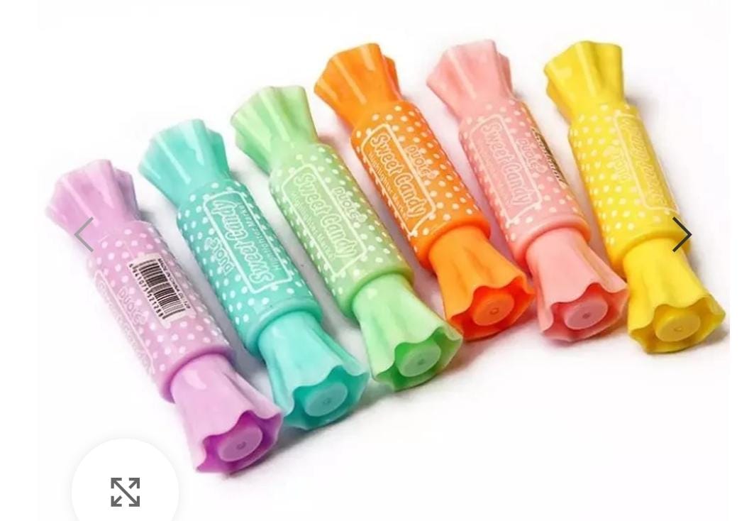 Toffee shape highlighter Quirky Pastel Candy Theme Double Tip Highlighters