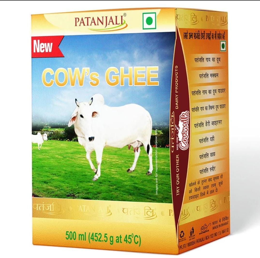 Patanjali Cow Ghee 500 ml (Carton)